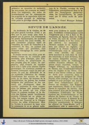 Revue de l'année.