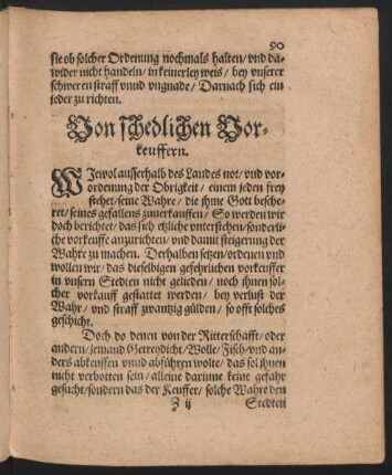Von schedlichen Vorkeuffern.