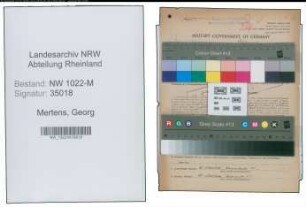 Entnazifizierung Georg Mertens , geb. 28.04.1892 (Bahnbeamter)
