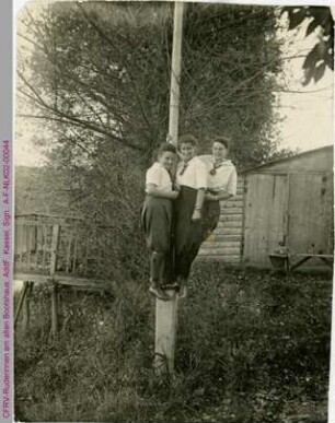 Ruderinnen des CFRV am alten Bootshaus, 1918