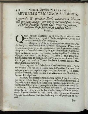 Articulus Trigesimus Secundus.