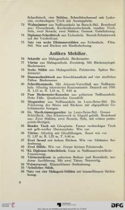 Antikes Mobiliar (Nr. 76-179)