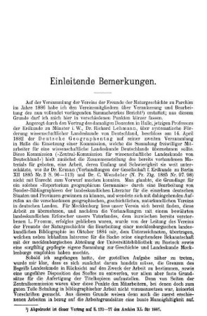 Einleitende Bemerkungen.