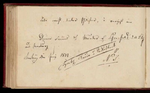 Eintrag (Marburg, Juni 1801)