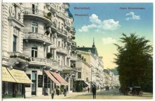 Marienbad. Obere Kaiserstraße mit Fürstenhof (1904) : Marienbad. Obere Kaiserstraße mit Palasthotel Fürstenhof (1904; A. Heymann)
