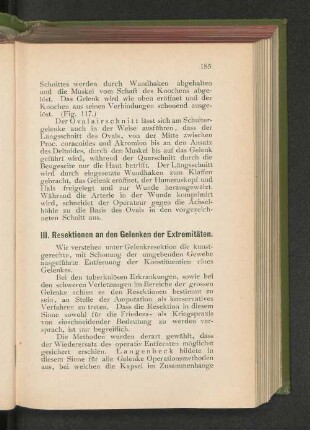 III. Resektionen an den Gelenken der Extremitäten.