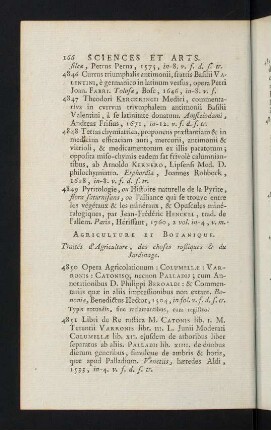 166-220, Agriculture et Botanique