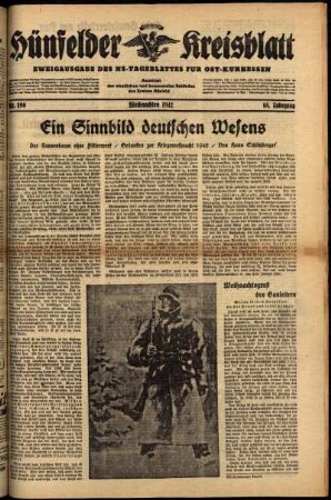 Zweite Ausgabe vom Donnerstag, den 31. Dezember 1942.