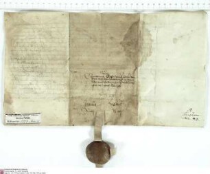 Die Vettern Giso (Geyse) und Johann von Haun sowie Elisabeth, die Witwe des verstorbenen Wilhelm von Haun, bekunden, dass sich die von Haun über e...