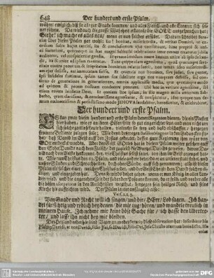 Der hundert und erste Psalm