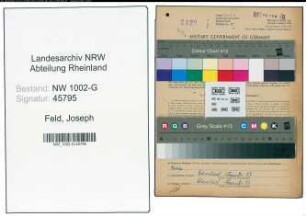 Entnazifizierung Joseph Feld, geb. 31.12.1884 (Schneider)