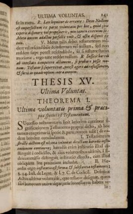141-151, Theorema I - IV