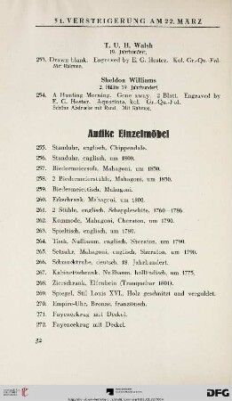 Antike Einzelmöbel (Nr. 255-286)