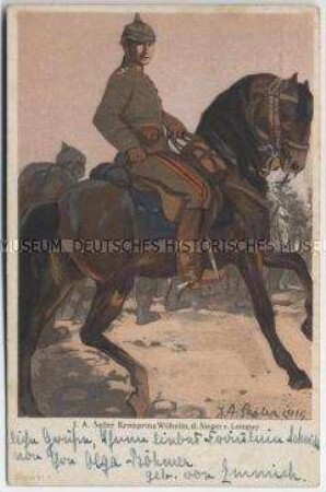 Kronprinz Wilhelm zu Pferde
