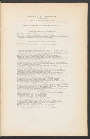 Publicaciones del Doctor Ernesto Quesada