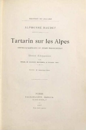 Tartarin sur les Alpes : nouveaux exploits du héros Tarasconnais