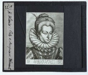 Wierix (Hieronymus), Porträt von Henriette de Balzac, Marquise von Verneuil (Druck)