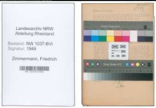 Entnazifizierung Friedrich Zimmermann , geb. 03.06.1904 (Bahnangestellter)
