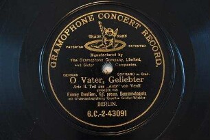 O Vater, Geliebter : Arie II. Teil; aus "Aida" / von Verdi