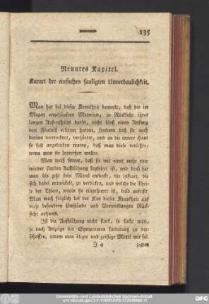 Neuntes Kapitel. Kurart der einfachen fauligten Unverdaulichkeit.