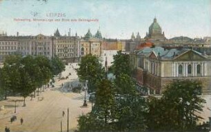 Leipzig: Rathausring, Minerva-Loge und Blick aufs Reichsgericht
