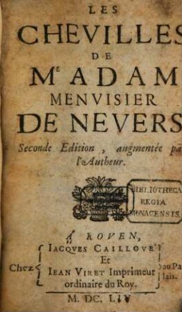 Les chevilles de M. Adam, Menuisier de Nevers