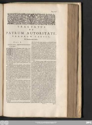 Cap. I. Quid sint Patres. Quid sit autoritas Patrum: & ad Quid.