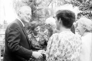 40. Tagung 1990 Mediziner: Gruppen mit Ministerpräsident Streibel, Parlamentspräsidentin Rita Süssmuth, Adolf Butenandt, Gräfin Sonja Bernadotte, Frau Butenandt