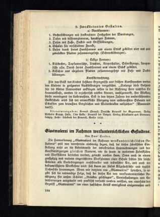 Glasmalerei im Rahmen werkunterrichtlichen Gestaltens