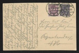 Brief von Wilhelm Bölsche, Johanna Alwine Elisabeth Bölsche und Signe Maria Bölsche an Gerhart Hauptmann