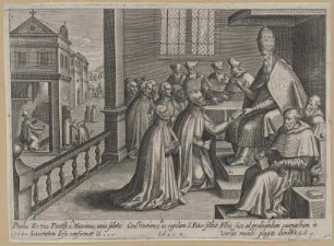 Bildnis des Ignacio de Loyola und des Paul III. (Anerkennung des Jesuitenordens)