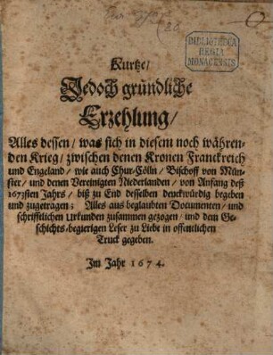 Continuatio ... Diarii Europaei, Insertis variis Actis Publicis Oder Täglicher Geschichts-Erzehlung ... Theil, 28 = Continuatio 27. Continuatio XXVII. Diarii Europaei, Insertis variis Actis Publicis Oder Täglicher Geschichts-Erzählungen Acht und Zwanzigster Theil : Worinnen enthalten Was wegen der in dem Heil. Röm. Reich jetzt währender und nunmehr in volle Kriegs-Flamme außgebrochener Troublen ... für Memoralien, ... eingegeben, was hierauff beschlossen und was für Kayserl. Decreta hierüber ertheilet worden. ... wobey auch zubefinden ein besonderer Appendix oder Anhang Unterschiedlicher über diesem in Teutschland entstandenen Unwesen außgeganger curieuser Tractätlein ...