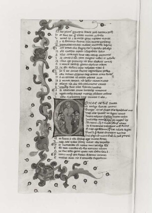 Blatt 115v: Textseite mit Initiale und Ranke