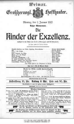 Die Kinder der Exzellenz