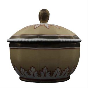Nymphenburg Jugendstil beige Zuckerdose