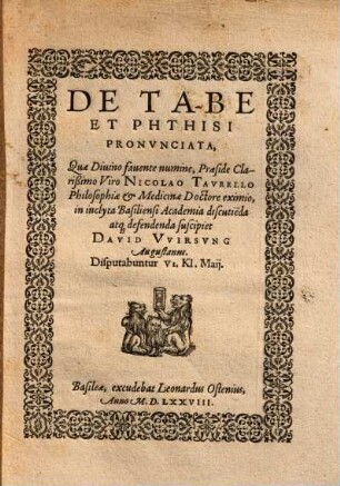 De Tabe Et Phthisi Pronvnciata