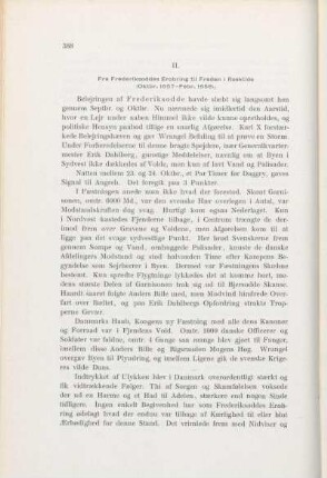 II. Fra Frederiksoddes Erobring til Freden i Roskilde (Oktbr. 1657-Febr. 1658).