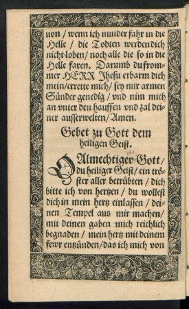 Gebet zu Gott dem heiligen Geist.