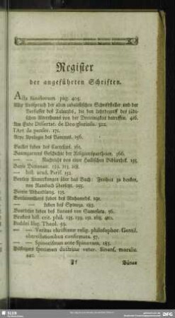 Register der angeführten Schriften