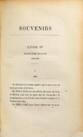 Souvenirs - 1785 - 1870 - du Feu Duc de Broglie, de l'académie française, 2