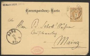 Brief an B. Schott's Söhne : 15.09.1886