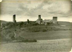Lauchröden. Ruine der Brandenburg. Ansicht von Südwesten