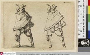 [Mann mit Mantel, Hut und Rapier]