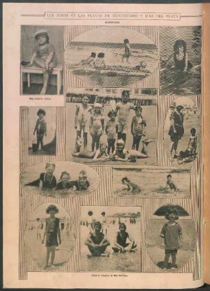 Los niños en las playas de Montevideo y Mar del Plata [Fotografías]