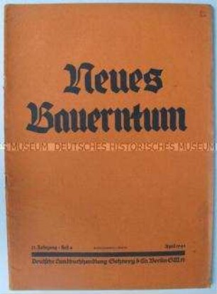 Landwirtschaftliche Fachzeitschrift "Neues Bauerntum"