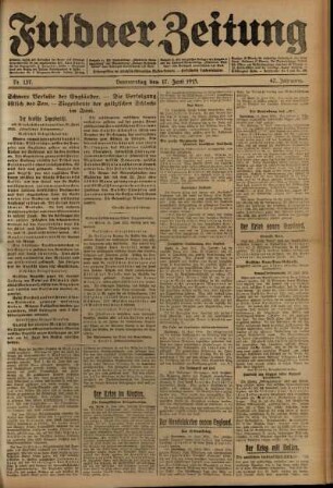 Ausgabe vom Donnerstag, den 17. Juni 1915.