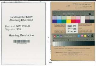 Entnazifizierung Bernhardine Huning , geb. 08.10.1920 (Lehrerin)