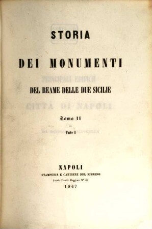 Principali edificii della città di Napoli