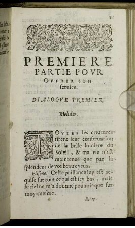 Premiere. - Seconde. - Troisiesme