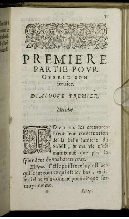 Premiere. - Seconde. - Troisiesme